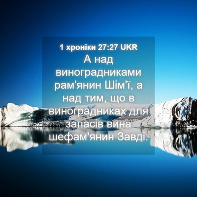 Picture 04 - 1 хроніки 27:27 UKR - А над виноградниками - Bible Verse Picture