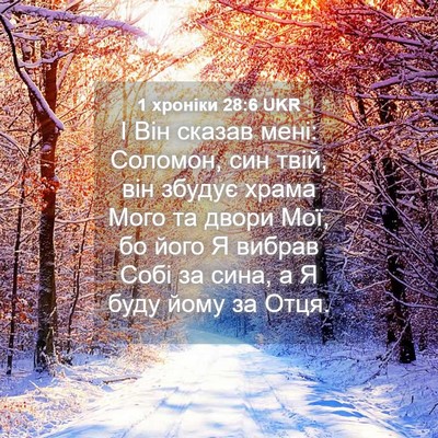 Picture 04 - 1 хроніки 28:6 UKR - І Він сказав мені: Соломон, - Bible Verse Picture