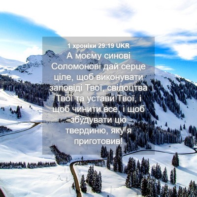 Picture 04 - 1 хроніки 29:19 UKR - А моєму синові Соломонові - Bible Verse Picture