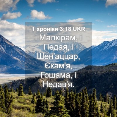 Picture 04 - 1 хроніки 3:18 UKR - і Малкірам, і Педая, і - Bible Verse Picture