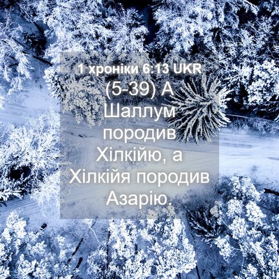 Picture 04 - 1 хроніки 6:13 UKR - (5-39) А Шаллум породив - Bible Verse Picture