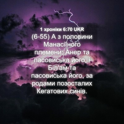 Picture 04 - 1 хроніки 6:70 UKR - (6-55) А з половини - Bible Verse Picture