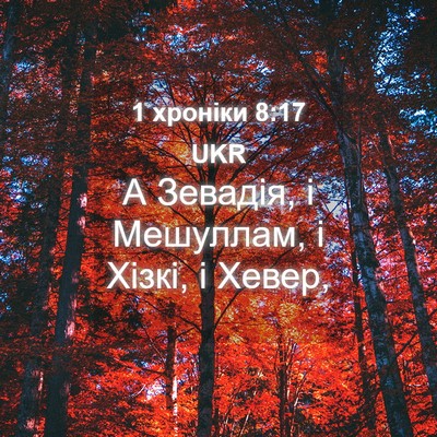 Picture 04 - 1 хроніки 8:17 UKR - А Зевадія, і Мешуллам, і - Bible Verse Picture