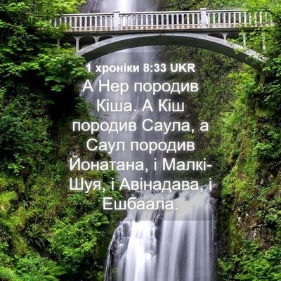 Picture 04 - 1 хроніки 8:33 UKR - А Нер породив Кіша. А Кіш - Bible Verse Picture