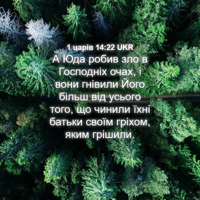Picture 04 - 1 царів 14:22 UKR - А Юда робив зло в Господніх - Bible Verse Picture