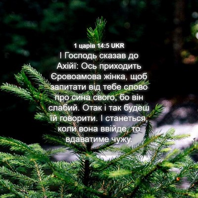 Picture 04 - 1 царів 14:5 UKR - І Господь сказав до Ахійї: - Bible Verse Picture