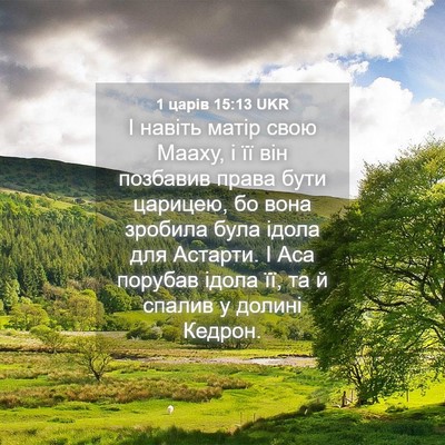 Picture 04 - 1 царів 15:13 UKR - І навіть матір свою Мааху, - Bible Verse Picture