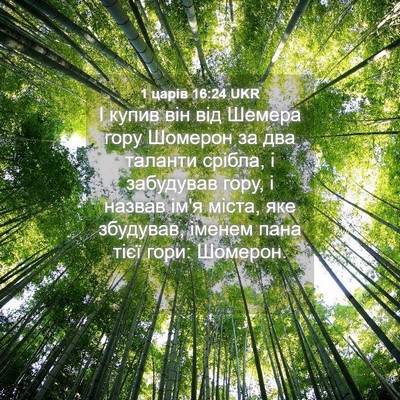 Picture 04 - 1 царів 16:24 UKR - І купив він від Шемера гору - Bible Verse Picture