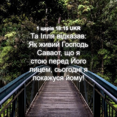 Picture 04 - 1 царів 18:15 UKR - Та Ілля відказав: Як живий - Bible Verse Picture