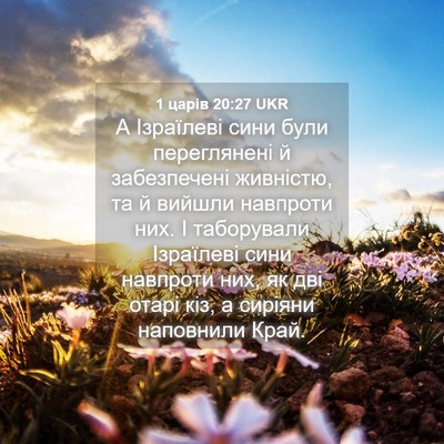 Picture 04 - 1 царів 20:27 UKR - А Ізраїлеві сини були - Bible Verse Picture