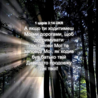 Picture 04 - 1 царів 3:14 UKR - А якщо ти ходитимеш Моїми - Bible Verse Picture