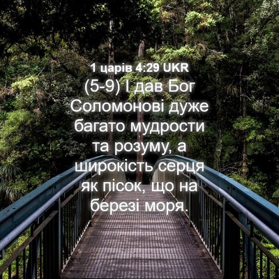 Picture 04 - 1 царів 4:29 UKR - (5-9) І дав Бог Соломонові - Bible Verse Picture