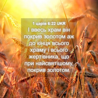 Picture 04 - 1 царів 6:22 UKR - І ввесь храм він покрив - Bible Verse Picture