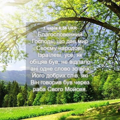 Picture 04 - 1 царів 8:56 UKR - Благословенний Господь, що - Bible Verse Picture