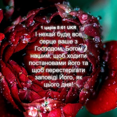 Picture 04 - 1 царів 8:61 UKR - І нехай буде все серце ваше - Bible Verse Picture
