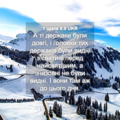 Picture 04 - 1 царів 8:8 UKR - А ті держаки були довгі, і - Bible Verse Picture
