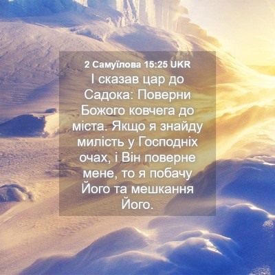 Picture 04 - 2 Самуїлова 15:25 UKR - І сказав цар до Садока: - Bible Verse Picture