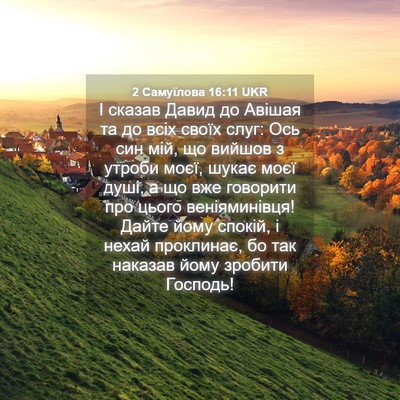 Picture 04 - 2 Самуїлова 16:11 UKR - І сказав Давид до Авішая та - Bible Verse Picture