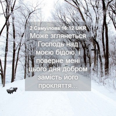 Picture 04 - 2 Самуїлова 16:12 UKR - Може зглянеться Господь - Bible Verse Picture