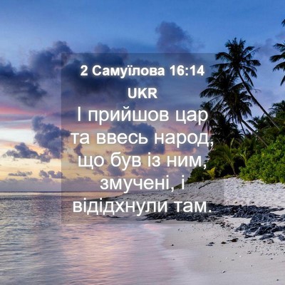 Picture 04 - 2 Самуїлова 16:14 UKR - І прийшов цар та ввесь - Bible Verse Picture