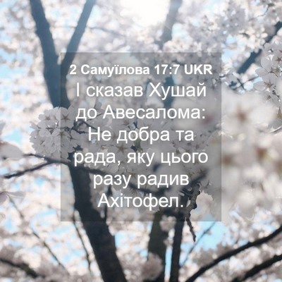 Picture 04 - 2 Самуїлова 17:7 UKR - І сказав Хушай до - Bible Verse Picture