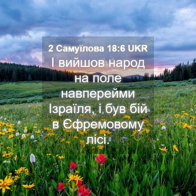 Picture 04 - 2 Самуїлова 18:6 UKR - І вийшов народ на поле - Bible Verse Picture