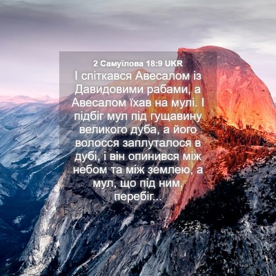 Picture 04 - 2 Самуїлова 18:9 UKR - І спіткався Авесалом із - Bible Verse Picture