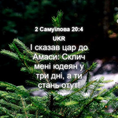 Picture 04 - 2 Самуїлова 20:4 UKR - І сказав цар до Амаси: - Bible Verse Picture