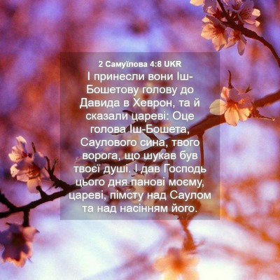 Picture 04 - 2 Самуїлова 4:8 UKR - І принесли вони - Bible Verse Picture