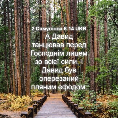 Picture 04 - 2 Самуїлова 6:14 UKR - А Давид танцював перед - Bible Verse Picture