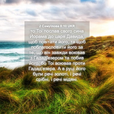 Picture 04 - 2 Самуїлова 8:10 UKR - то Тоі послав свого сина - Bible Verse Picture