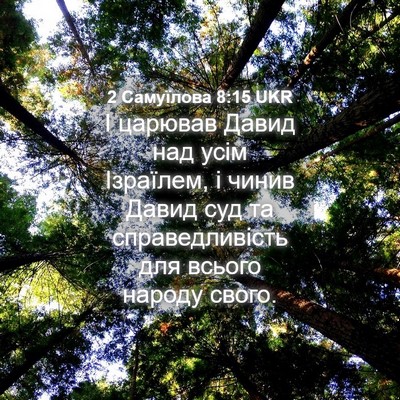 Picture 04 - 2 Самуїлова 8:15 UKR - І царював Давид над усім - Bible Verse Picture