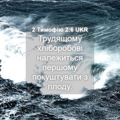 Picture 04 - 2 Тимофію 2:6 UKR - Трудящому хліборобові - Bible Verse Picture