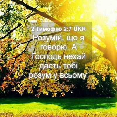 Picture 04 - 2 Тимофію 2:7 UKR - Розумій, що я говорю. А - Bible Verse Picture