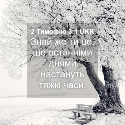 Picture 04 - 2 Тимофію 3:1 UKR - Знай же ти це, що останніми - Bible Verse Picture