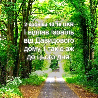 Picture 04 - 2 хроніки 10:19 UKR - І відпав Ізраїль від - Bible Verse Picture