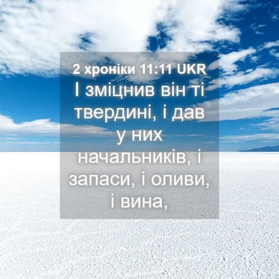 Picture 04 - 2 хроніки 11:11 UKR - І зміцнив він ті твердині, - Bible Verse Picture
