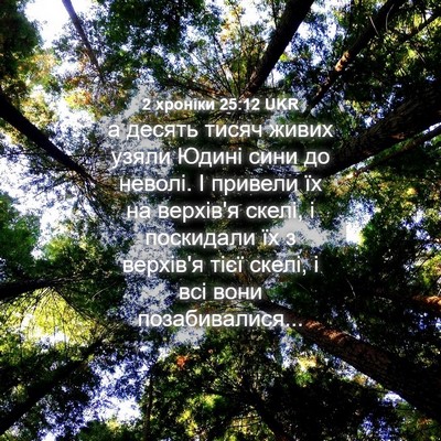 Picture 04 - 2 хроніки 25:12 UKR - а десять тисяч живих узяли - Bible Verse Picture