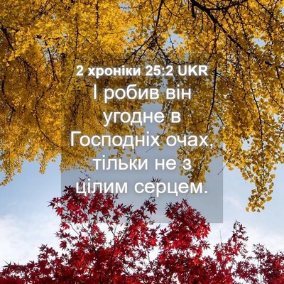 Picture 04 - 2 хроніки 25:2 UKR - І робив він угодне в - Bible Verse Picture