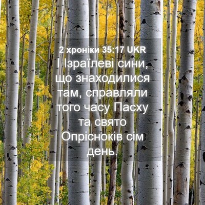 Picture 04 - 2 хроніки 35:17 UKR - І Ізраїлеві сини, що - Bible Verse Picture