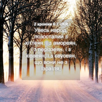 Picture 04 - 2 хроніки 8:7 UKR - Увесь народ, позосталий з - Bible Verse Picture