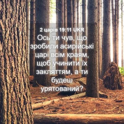 Picture 04 - 2 царів 19:11 UKR - Ось ти чув, що зробили - Bible Verse Picture