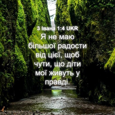 Picture 04 - 3 Івана 1:4 UKR - Я не маю більшої радости - Bible Verse Picture