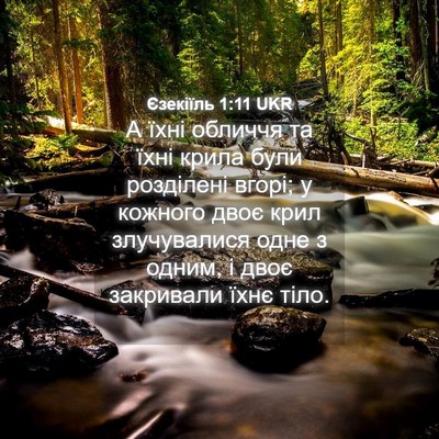Picture 04 - Єзекіїль 1:11 UKR - А їхні обличчя та їхні - Bible Verse Picture