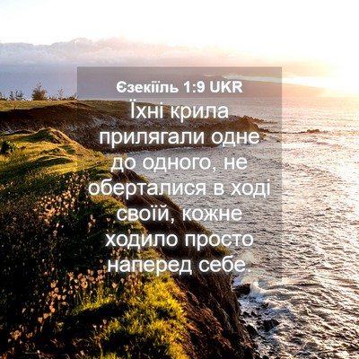 Picture 04 - Єзекіїль 1:9 UKR - Їхні крила прилягали одне - Bible Verse Picture