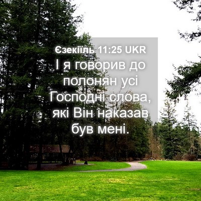 Picture 04 - Єзекіїль 11:25 UKR - І я говорив до полонян усі - Bible Verse Picture