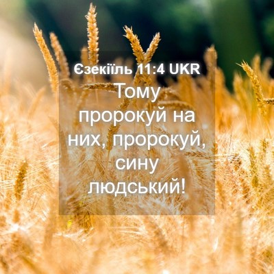 Picture 04 - Єзекіїль 11:4 UKR - Тому пророкуй на них, - Bible Verse Picture