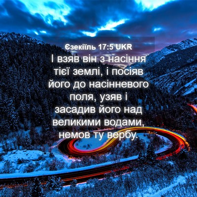 Picture 04 - Єзекіїль 17:5 UKR - І взяв він з насіння тієї - Bible Verse Picture