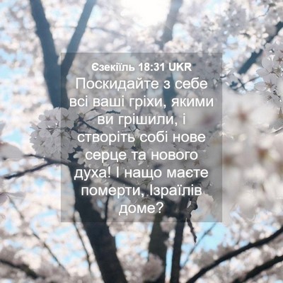 Picture 04 - Єзекіїль 18:31 UKR - Поскидайте з себе всі ваші - Bible Verse Picture