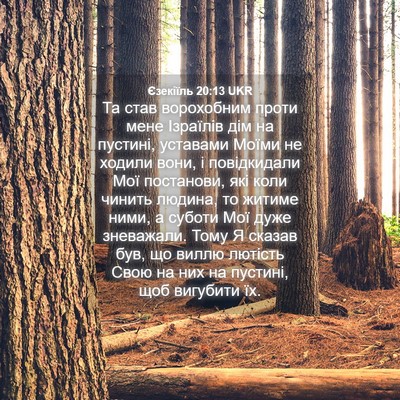 Picture 04 - Єзекіїль 20:13 UKR - Та став ворохобним проти - Bible Verse Picture